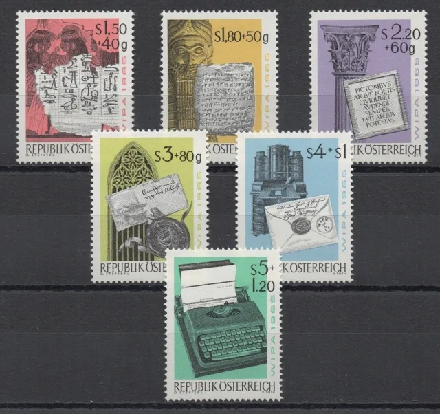 Austria 1965 Sc# B315-B320 Mint MNH writing stone tablet wax letter seal stamps