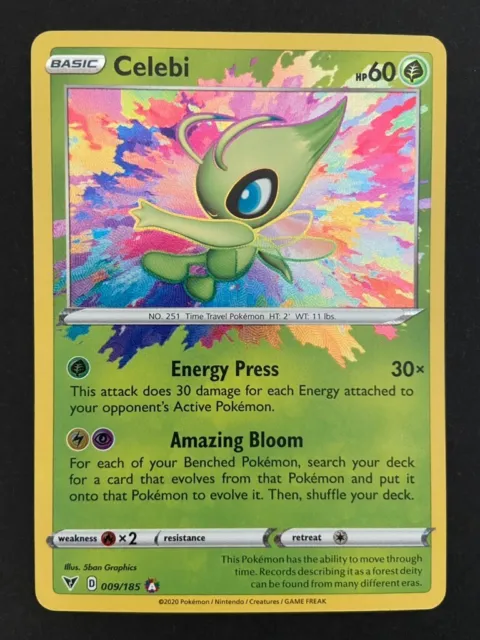 Celebi Amazing Rare 009/185 | Pokemon Card Vivid Voltage