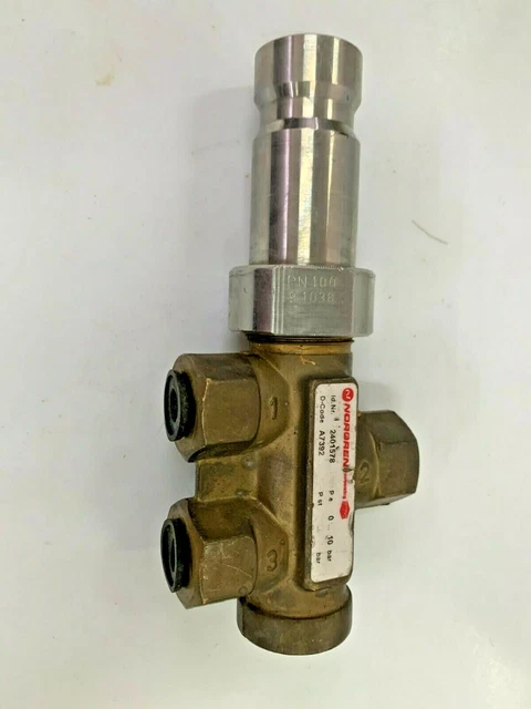 IMI Norgren 2401578 3-Way 1/4" Pressure Operated Brass Directional Valve