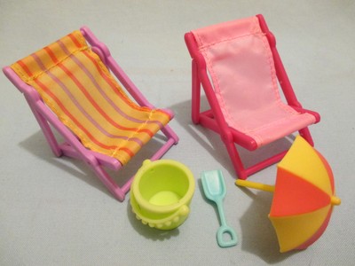 Littlest Pet Shop Random Lot 5 Beach Accessories Chairs Umbrella BUY3 1 FREE RB 