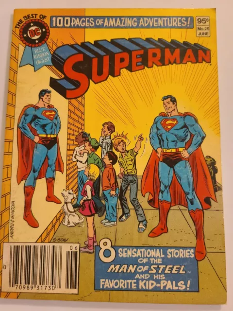 Best Of Dc Blue Ribbon Digest #25 Superman & His Favorite Kid Pals Vg Condition