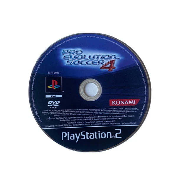 PES 4 Pro Evolution Soccer Sony PS2 Playstation 2 PAL Solo Disco Konami 2004