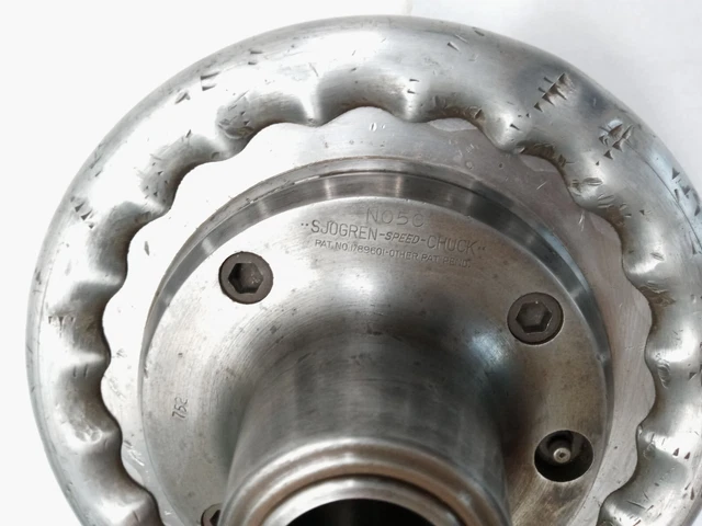 Hardinge Sjogren No. 5C Speed Collet Chuck Lathe, Thread Size  2"-8