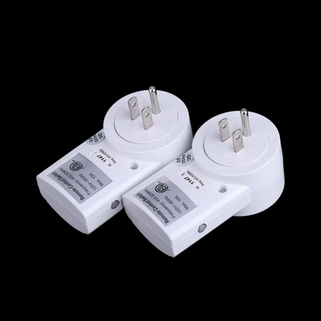Prise de commutateur de télécommande 2PCS avec 1 télécommande 9