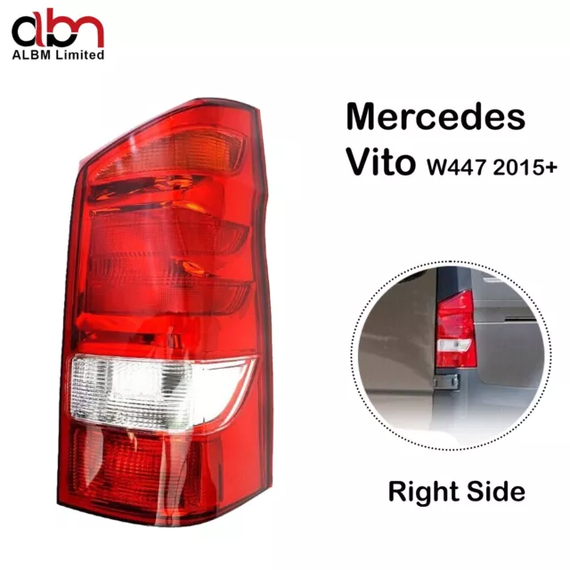 Rear Tailgate Tail Light Lamp Driver O/S Side Mercedes Vito W447 2015 Onward