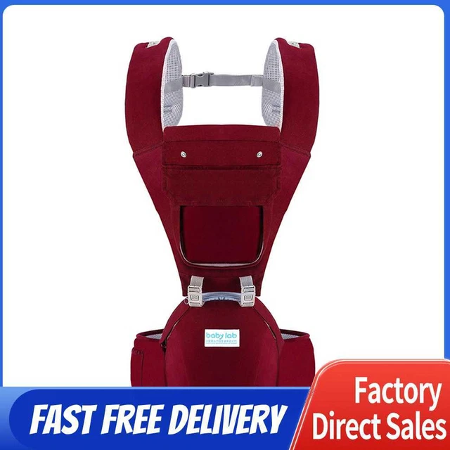 BABY LAB Ergonomic Baby Carrier Prevent O-Type Leg Sling Backpack (Wine Red-2567