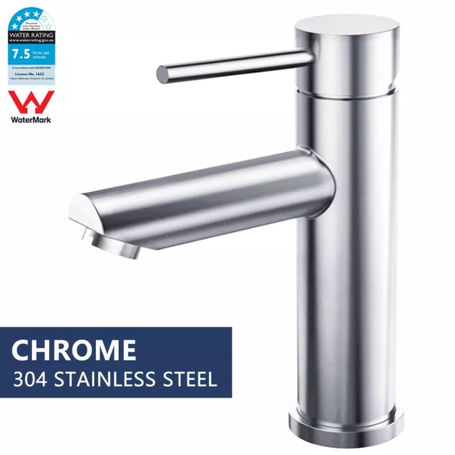 Bathroom Hand Basin Faucet Cabinet Mixer Sink Vanity Tap Chrome Round Lead Free