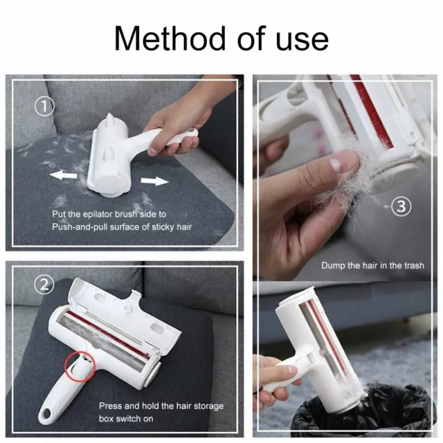 Roll-Out Pet Hair Remover Sofa Clothes Lint Cleaning Brush Dog Cat Fur Reusable 4