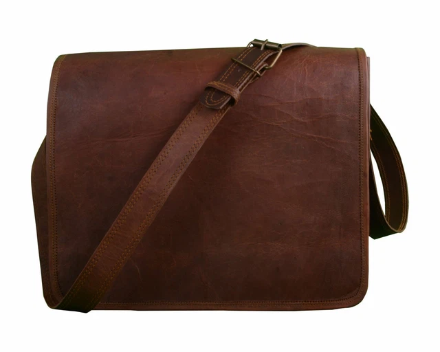 Femmes Neuf Authentique Vintage Cuir Sac Ordinateur Portable Messager 43.2cm