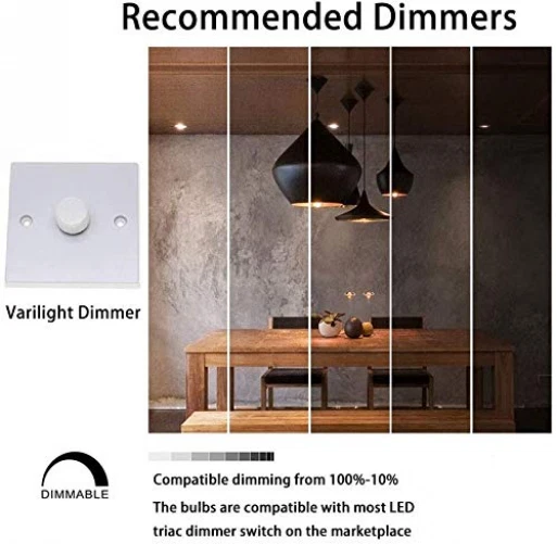 Luxvista 4W B15d Filament LED Kerze Glühbirne C35 5er-Pack B15 dimmbar 3