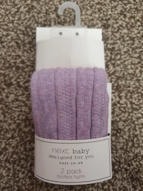 Bnwt Next 12-18 Months Footless Tights Purple