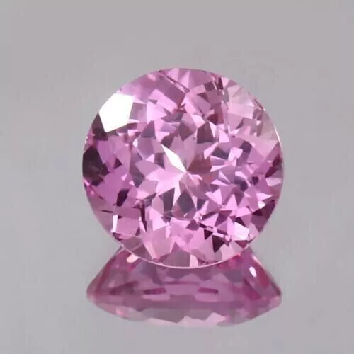 AAA 6 CT Natural Ceylon Pink Sapphire Round Cut Loose Certified Gemstone 10 MM