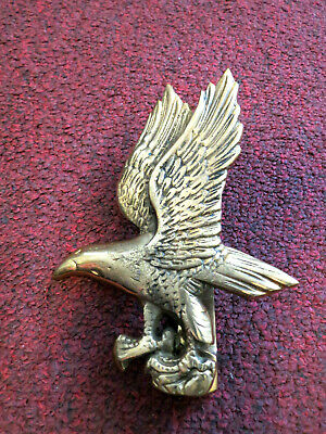 Vintage Brass Eagle Door Knocker 6.5" x 4.5" Heavy