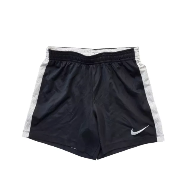 Pantaloncini sportivi Nike neri bianchi con cordini UK ragazzo età 8-10 anni W22 AA188