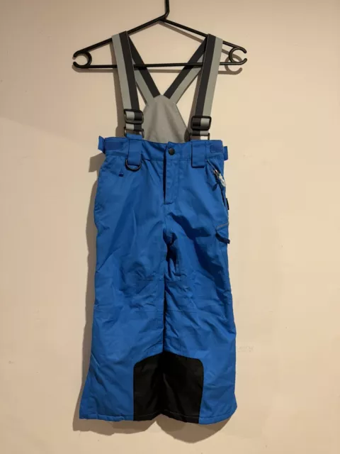 Crane Youth Snow Pants Unisex Boys Kids Size 4 Ski Overalls Waterproof Blue