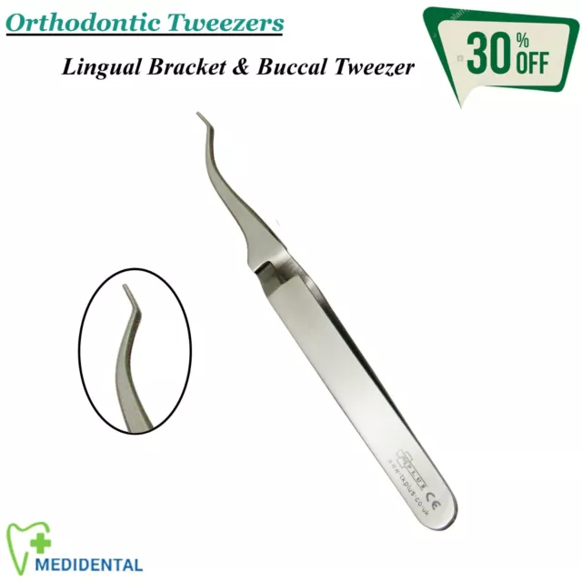 Dental Orthodontique instruments Précelle Lingual Bracket et buccaux Laboratoire