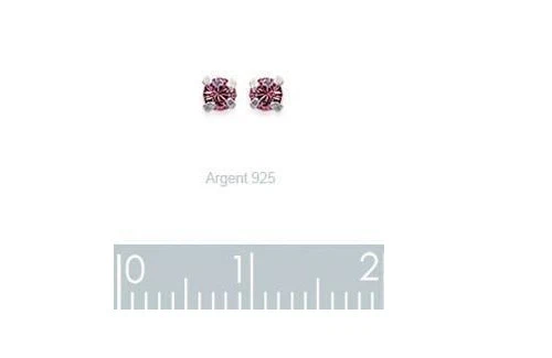Boucles D'oreilles Puce Argent Massif 925 – Cristal Bleu Turquoise Dolly-Bijoux