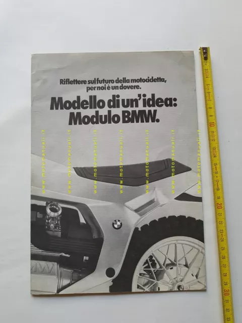 BMW Modulo Prototipo 1978 depliant moto originale ITALIANO brochure