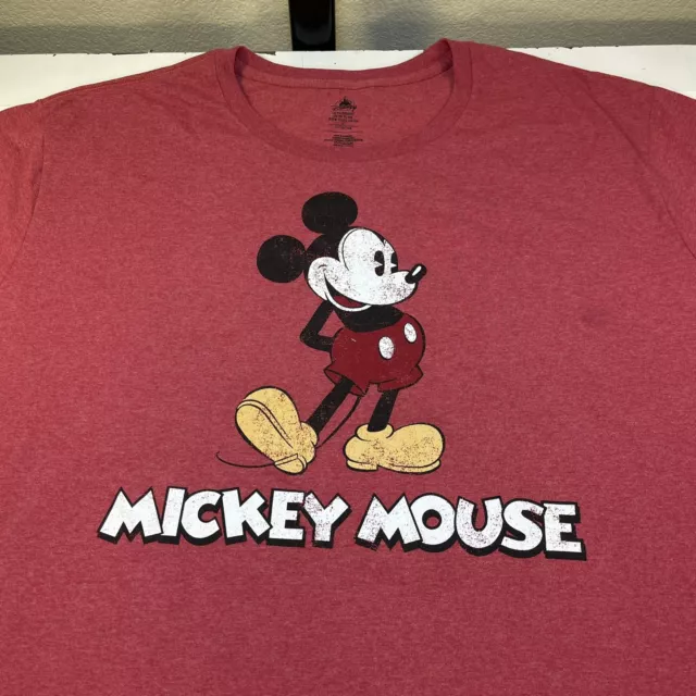 DISNEY DISNEYLAND MICKEY MOUSE TEE T SHIRT Mens 3XL XXXL Red 50/50