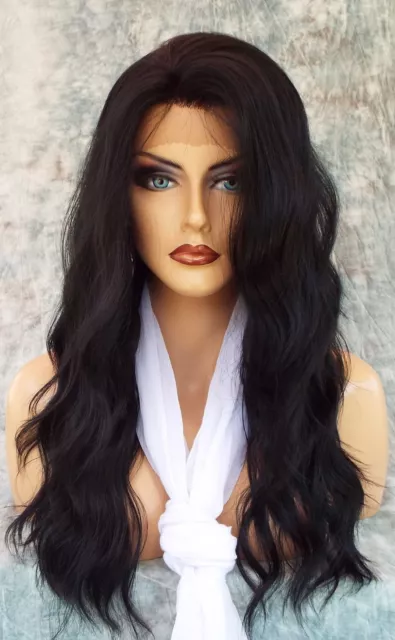Lace Front Hand Tied Ear 2 Ear Lace Heat Friendly #1 Soft Black Wig Us Sell 117
