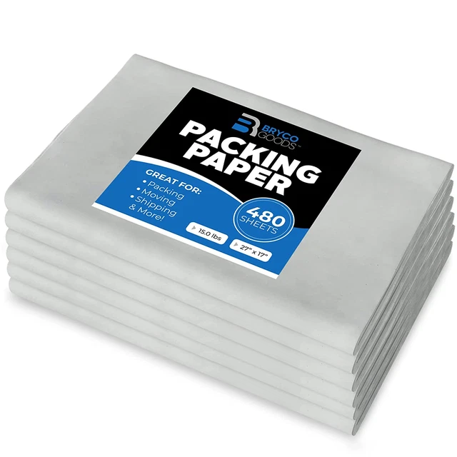 Packing Paper Sheets for Moving - 15Lb - 480 Sheets of Newsprint Paper - Must Ha