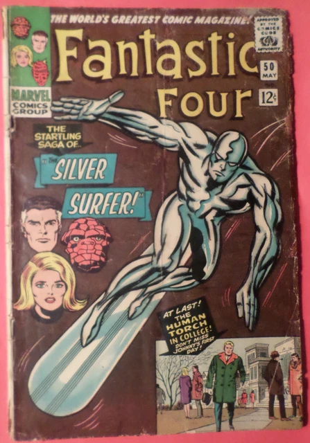 Fantastic Four 50 Silver Surfer Cover 1966 Silver Age
