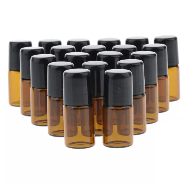 20X, Mini Empty Refillable Glass Perfume Roller Ball Bottles Vials, Essential