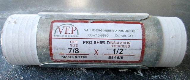 VEP Pro Shield Calcium Silicate Thermal Pipe Insulation Hanger Shields 7/8 x 1/2