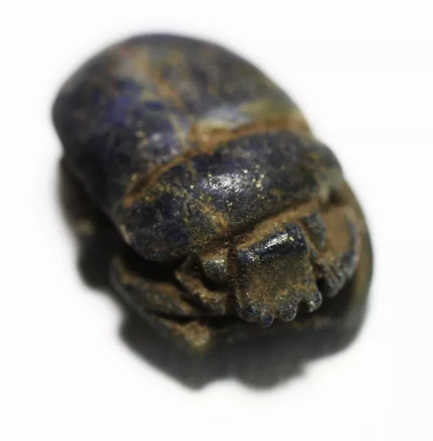 Zurqieh -As22818- Ancient Egypt. New Kingdom. Lapis Button Scarab. 1300 B.c