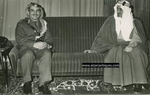 King Faisal Of Saudi Arabia King Hussein  A13 A1301 Original Vintage Photo
