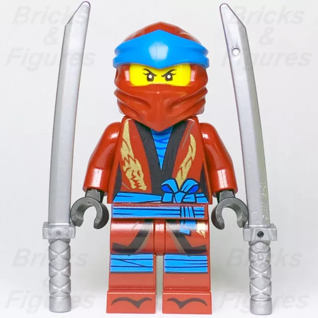 LEGO NINJAGO Nya Mini Figure W/ Gold shoulder Scabbard & Spear 70670
