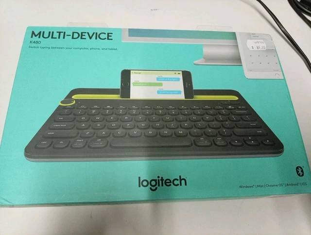 LOGITECH K480 WIRELESS Multi-Device Keyboard Windows iPadOS Android ...
