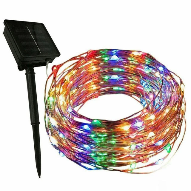 Outdoor Solar String Lights LED Waterproof Copper Wire Xmas Garden Party Decor