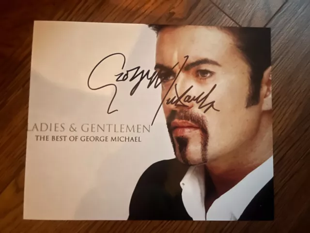 George Michael signed 8x10 Color Ladies & Gentlemen Authentic---- Mint Condition