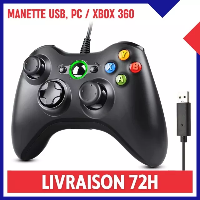 Manette Filaire Power A 2 palettes Gris Foncé - Xbox One - PC