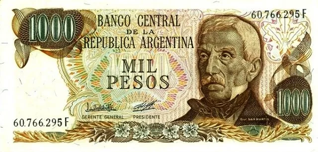 Argentine - Argentina billet neuf de 1000 pesos pick 304b signature 2 UNC