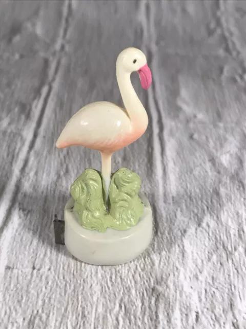 RARE Antique Celluloid Figural Flamingo Bird Tape Measure 2.5”