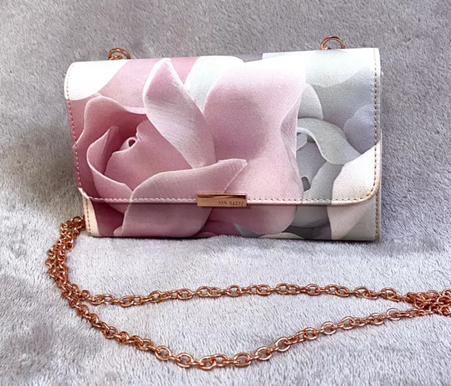 Ted Baker Cream/Nude Clutch Bag with Rose Gold Hardwear
