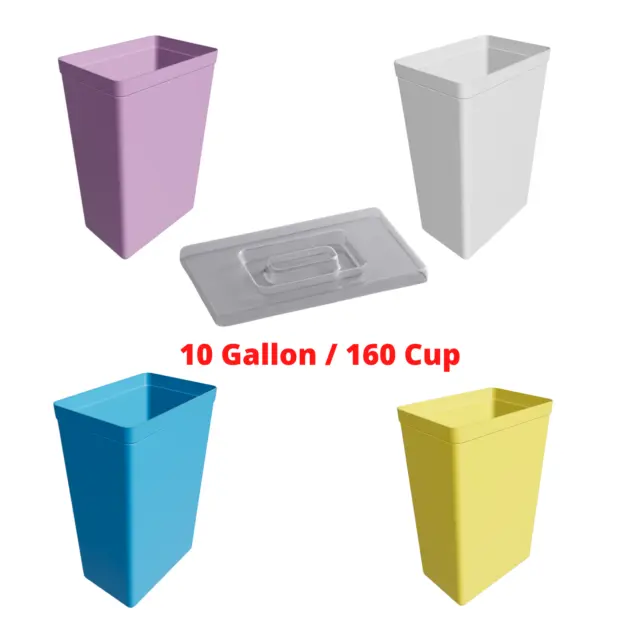 PICK YOUR COLOR 10 Gallon 160 Cup Ingredient Storage Bin Optional Lid Available
