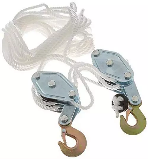 Generic Rope Pulley Block and Tackle Hoist