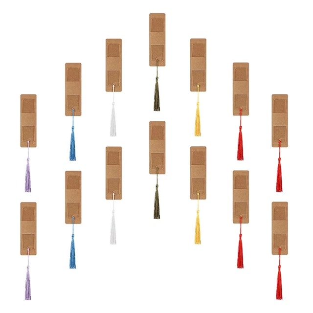 BetterJonny Set 66 Segnalibri Vuoti In Acrilico Trasparenti 30 Pezzi + 36 Nappe Colorate, 12x3,2 Cm, Rettangolari, Per Fai Da Te, Etichette Regalo E Progetti Creativi - 4