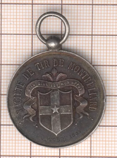 Medaille Silber Gesellschaft De Tir De Montbéliard 1883 Jagdgewehr