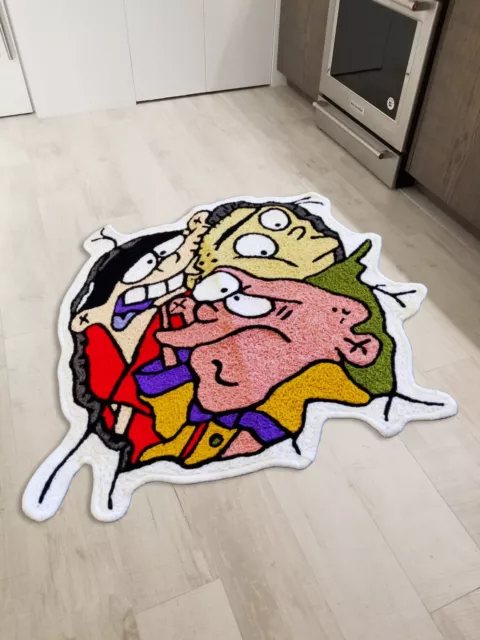 Ed, Edd n Eddy Cartoon Floor Mat Washable Area Rugs Living Room Wool Carpet