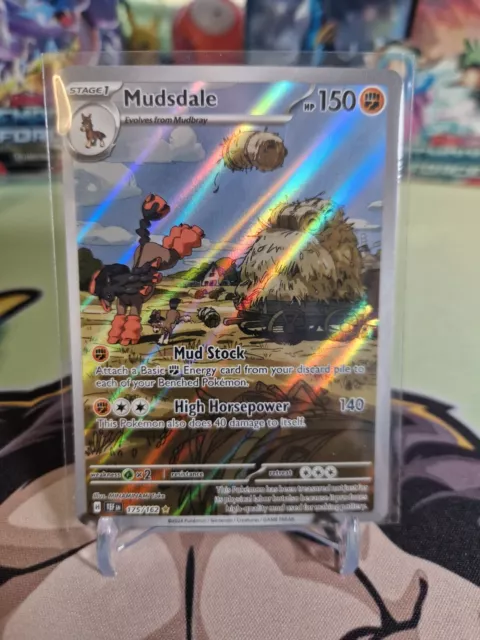 Mudsdale 175/162 Temporal Forces Pokémon TCG Illustration seltene Holo-Karte Neuwertig