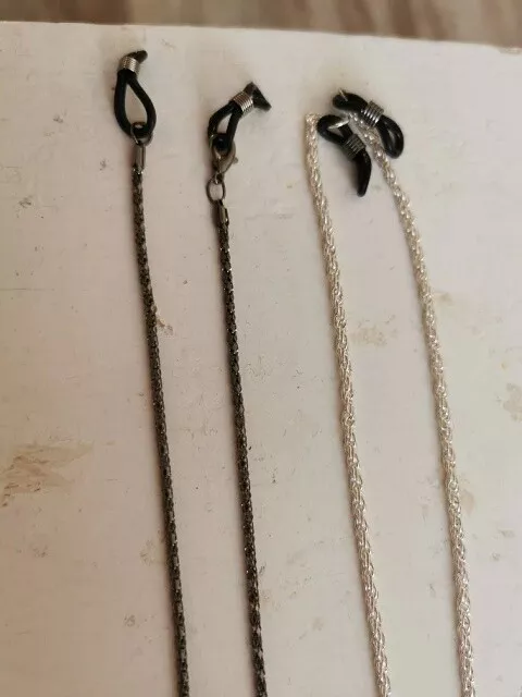Brillenkette - Silberkette - Halskette - Farbe: versilbert - ca. 61 cm - NEU 5
