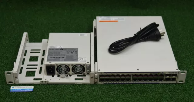 Alcatel Lucent OS6250-P24 24 Port Network Switch + PS-225W-AC-P Power Supply