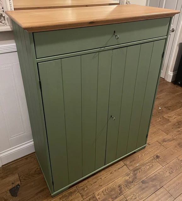 IKEA HURDAL PINE Linen Cupboard Storage with Drawer and Shelves £75.00 PicClick UK