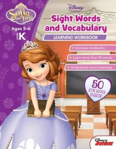 DISNEY SOFIA THE First: Sight Words and Vocabulary Learning Workbook ...