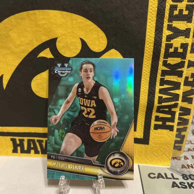 CAITLIN CLARK 2024 Bowman U Chrome 34 Aqua Refractor 260/299 IOWA