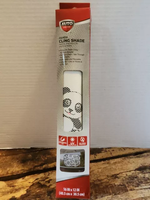 NEW Auto Drive Panda Static Cling Car Window Shade 16"x 12 Universal Fit,Summer